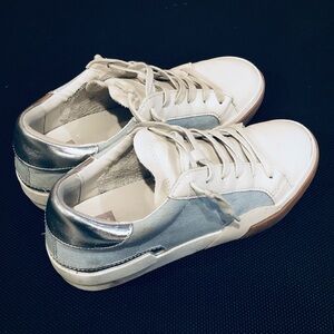 White and Silver Sneakers